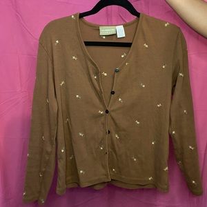Brown Liz Claiborne cardigan